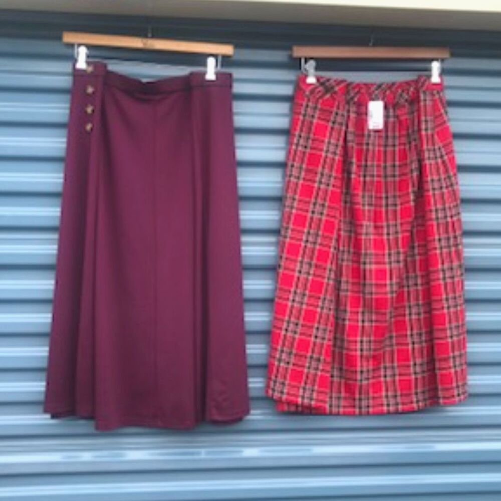 Size: 24/26W 3x Pleated Skirt Bundle . {2} Pcs Christopher & Banks . New w/ Tags - Picture 1 of 8